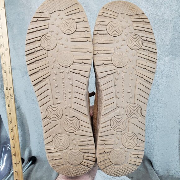 Skechers Shoes Mens Size 11 Tan Faux Suede Melson Mozley Slipper Clog - Picture 6 of 10